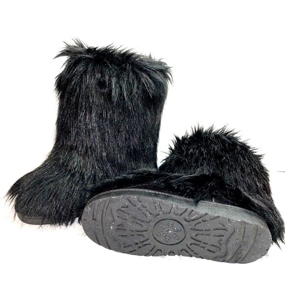Valpeak Women's Faux Fur Boots Winter Mid-Calf Snow Boots Fuzzy Fluffy Size6.5 - Picture 7 of 11